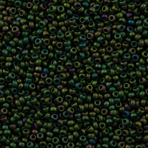 Miyuki Round 2020 Matte Metallic Green Iris