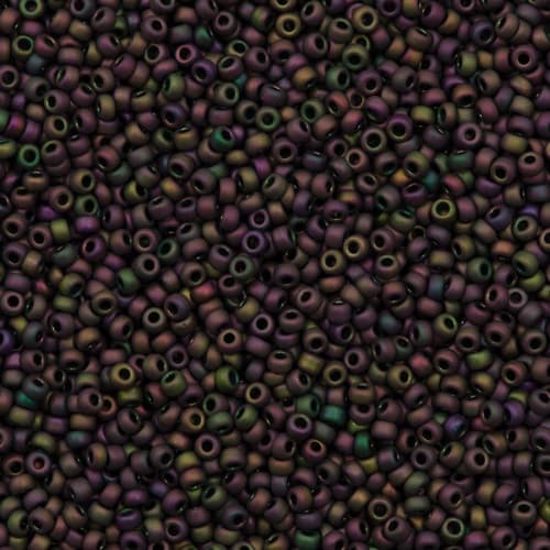 Miyuki Round 2061 Matte Metallic Plum Emerald Iris