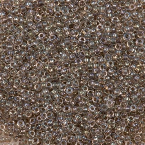 Miyuki Round 2195 Taupe Lined Crystal AB