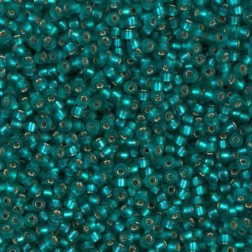 Miyuki Round 2425F Matte Silver Lined Teal