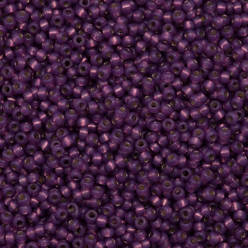 Miyuki Round 4248 Duracoat Silver Lined Dyed Dark Lilac