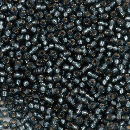 Miyuki Round 4275 Duracoat Silverlined Dyed Light Blue Steel