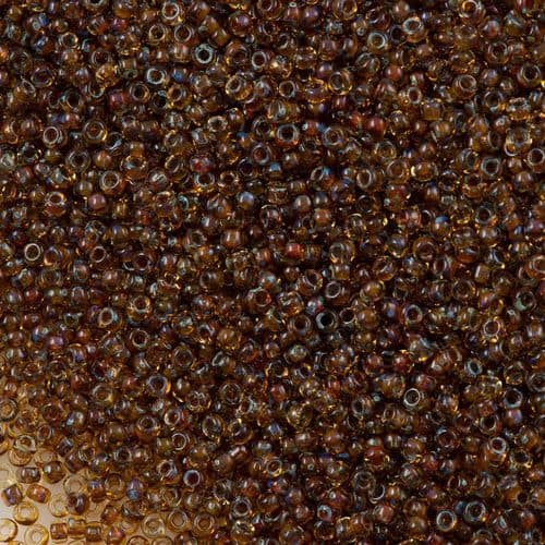 Miyuki Round 4501 Transparent Light Topaz Picasso