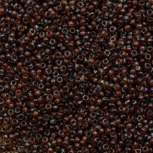 Miyuki Round 4502 Transparent Dark Topaz Picasso