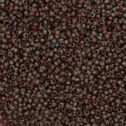 Miyuki Round 4505 Transparent Light Smoky Topaz Picasso