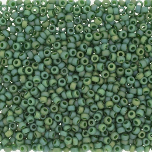 Miyuki Round 4699 Matte Opaque Glazed Turtle Green AB