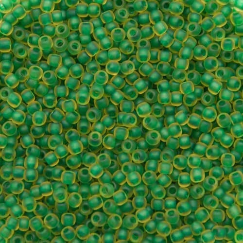 0242F - Matte Inside Color Lined Jonquil Emerald