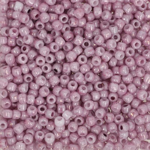 1200 - Opaque White Pink Marbled